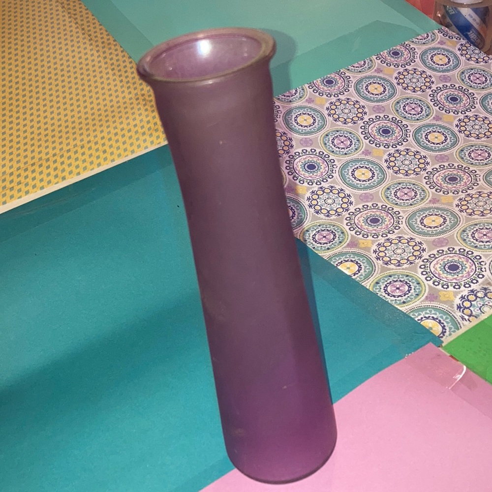 Purple Frosted Flower Vase